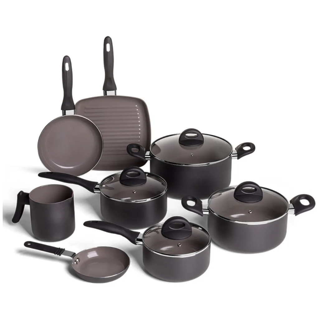 Jogo de Panelas Ceramic Life Preta